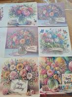 Diamond Painting Kaartenset bloemen - 6 Stuks, Ophalen of Verzenden, Nieuw, Materiaal
