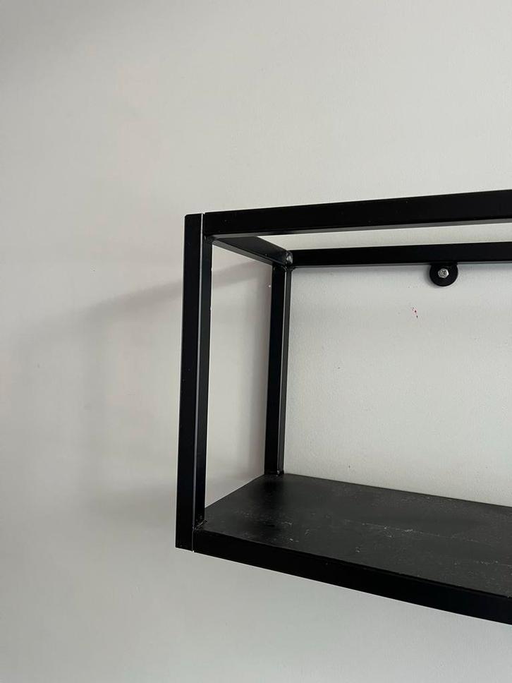 Zwarte Industriële Wandplank, Huis en Inrichting, Woonaccessoires | Wandplanken en Boekenplanken, Gebruikt, Ophalen