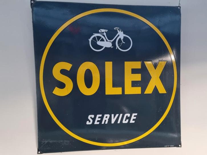 Vintage Solex Service Emaille Reclamebord, Antiek en Kunst, Antiek | Emaille, Ophalen of Verzenden