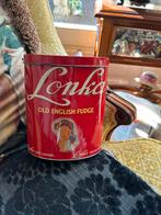 Lonka old English fudge caramel blik vintage rood, Ophalen of Verzenden, Gebruikt, Overige merken