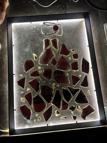 Stoere Wanddecoratie | Epoxy & Glas met Licht – Handgemaakt beschikbaar voor biedingen