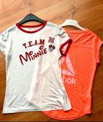 2 Leuke Dames T-shirts XS - Minnie & Reebok, Wit, Ophalen of Verzenden, Korte mouw, Maat 34 (XS) of kleiner