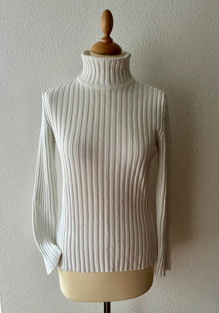Escada trui met col, Verzenden, Zo goed als nieuw, Maat 38/40 (M), Wit