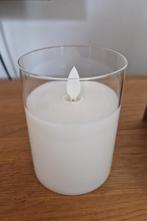 Mica led kaars, Huis en Inrichting, Woonaccessoires | Kandelaars en Kaarsen, Kunststof, Wit, Ophalen of Verzenden, Zo goed als nieuw