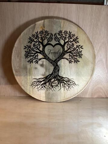 Houten Decoratiebord - Levensboom beschikbaar voor biedingen