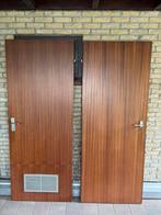 2 vintage jaren 70 binnendeuren opdek 78x201,5 p.p.s., Doe-het-zelf en Verbouw, Deuren en Horren, Ophalen, Gebruikt, Minder dan 80 cm