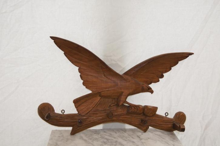 Kapstokjes  ( Roofvogel Houtsnij, Antiek en Kunst, Kunst | Beelden en Houtsnijwerken, Ophalen of Verzenden