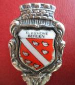 theelepeltje Elkshove bergen nh gemeentewapen in kleur, Ophalen of Verzenden, Metaal, Bestek