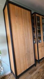Houten kast met stalen frame, Ophalen, 200 cm of meer, Zo goed als nieuw, 200 cm of meer