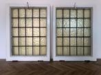 Origineel geel glas-in-lood | Amsterdam Zuid | 100 jr. oud, Ophalen of Verzenden