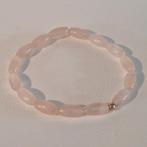 Gouden armband goud rozenkwarts 14 krt rosegoud bracelet, Met edelsteen, Nieuw, Ophalen of Verzenden, Goud
