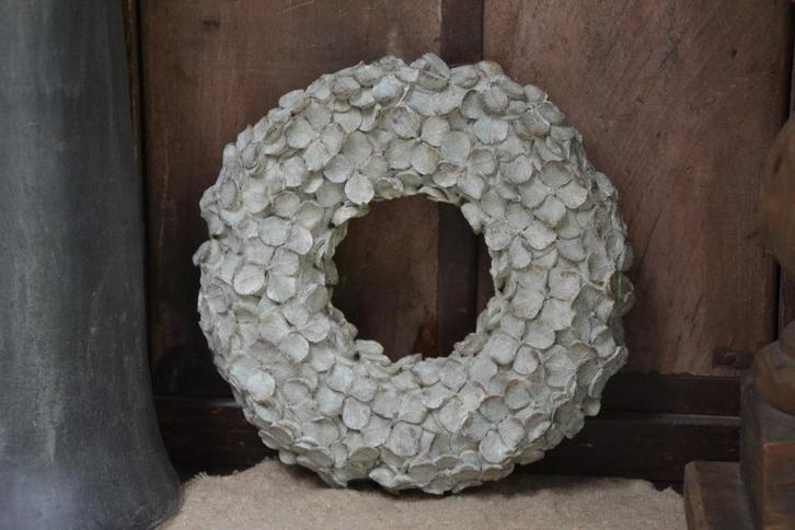 Krans - Hortensia - Landelijk shabby, Huis en Inrichting, Woonaccessoires | Kransen, Nieuw, Ophalen of Verzenden