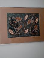 Aboriginal echt geschilderd, Antiek en Kunst, Kunst | Niet-Westerse kunst, Ophalen