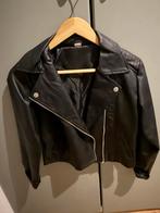 Zwarte leren jas voor kinderen, Ophalen of Verzenden, Zo goed als nieuw, Meisje, Jas