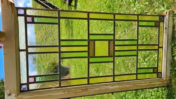 Art Deco glas in lood raam te koop beschikbaar voor biedingen