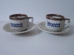2 mokkakopjes met schoteltjes  ~ retro, Ophalen of Verzenden, Zo goed als nieuw, Overige stijlen, Kop(pen) en/of Schotel(s)