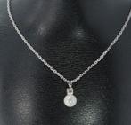 Diamant parel fraaie anker schakel dames ketting 14k goud