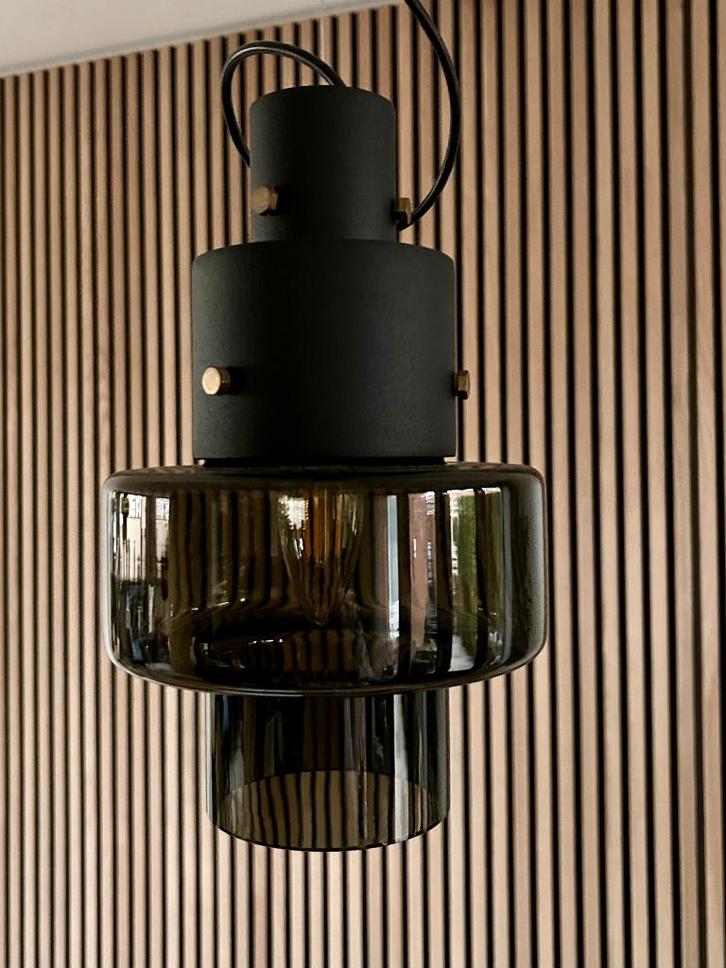 Stoere Diesel by Lodes Gask design hanglamp groen met zwart, Huis en Inrichting, Lampen | Hanglampen, Zo goed als nieuw, Minder dan 50 cm