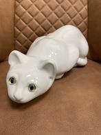 Witte keramische kat, Ophalen of Verzenden, Zo goed als nieuw, Dier