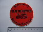 sticker Oud Heemskerk bloemen olaf de ruyter bloemisterij, Verzamelen, Stickers, Verzenden