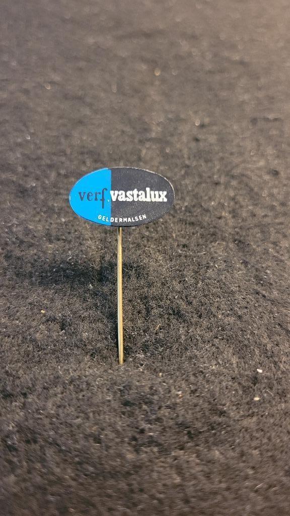 Vastalux verven Geldermalsen speldje, Verzamelen, Speldjes, Pins en Buttons, Zo goed als nieuw, Speldje of Pin, Merk, Verzenden