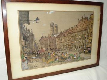 Samuel Prout 1783 - 1852, originele litho, Munchen beschikbaar voor biedingen