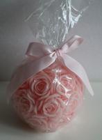 Wohnsinn figuurkaars bol, roze rozen, nieuw, Overige materialen, Nieuw, Ophalen of Verzenden, Kaars