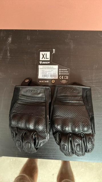 Nieuwe seca lerenmotorhandschoenen beschikbaar voor biedingen