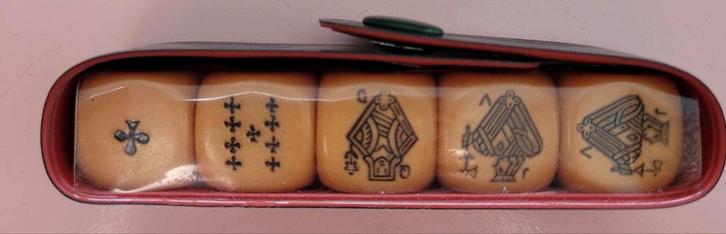 Vintage Bakelieten Poker Dobbelstenen - 1930, Antiek en Kunst, Antiek | Overige Antiek, Ophalen of Verzenden