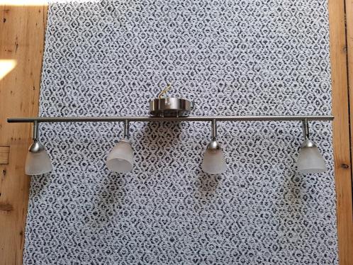 Plafondlamp, Huis en Inrichting, Lampen | Plafondlampen, Zo goed als nieuw, Glas, Metaal, Ophalen of Verzenden