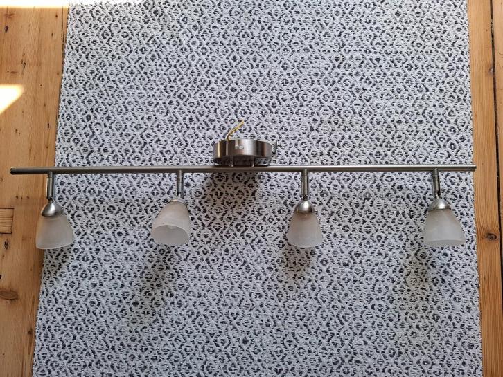 Plafondlamp, Huis en Inrichting, Lampen | Plafondlampen, Zo goed als nieuw, Glas, Metaal, Ophalen of Verzenden