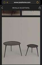Zwarte salon/bijzettafels organische vorm, Ophalen, Minder dan 55 cm, Metaal of Aluminium, Nieuw