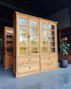 Franse teakhouten vitrinekast | Buffetkast Espagnolet #2391, Niet ingevuld, 200 cm of meer, Niet ingevuld, Ophalen of Verzenden