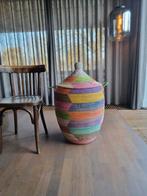 Afrikaanse wasmand mand handgemaakt in Senegal Fairtrade, Ophalen of Verzenden, Nieuw, Rond, Riet