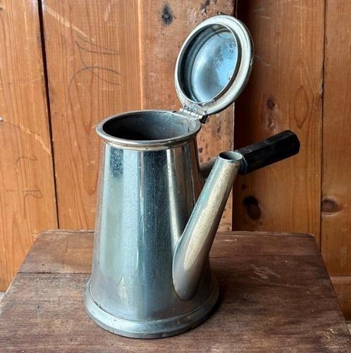 Chocolade kan origineel pot tin Frankrijk 22 cm hoog nr. 8, Antiek en Kunst, Antiek | Tin, Ophalen of Verzenden