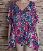 ORIENTIQUE - kleurrijke crincle top van rayon, mt 48, Overige kleuren, Verzenden, Orientique, Shirt of Top