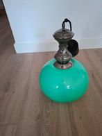 Mooie groene Lamp, Huis en Inrichting, Lampen | Hanglampen, Gebruikt, Vintage, Ophalen of Verzenden, Glas