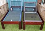 Auping Auronde Elektrisch Verstelbaar Bed 90x200cm 48cm hoog, Gebruikt, Eenpersoons, ., Wit