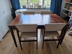 Vintage Topform palissander tafel met 4 bijbehorende stoelen, Huis en Inrichting, Tafels | Eettafels, 50 tot 100 cm, 100 tot 150 cm