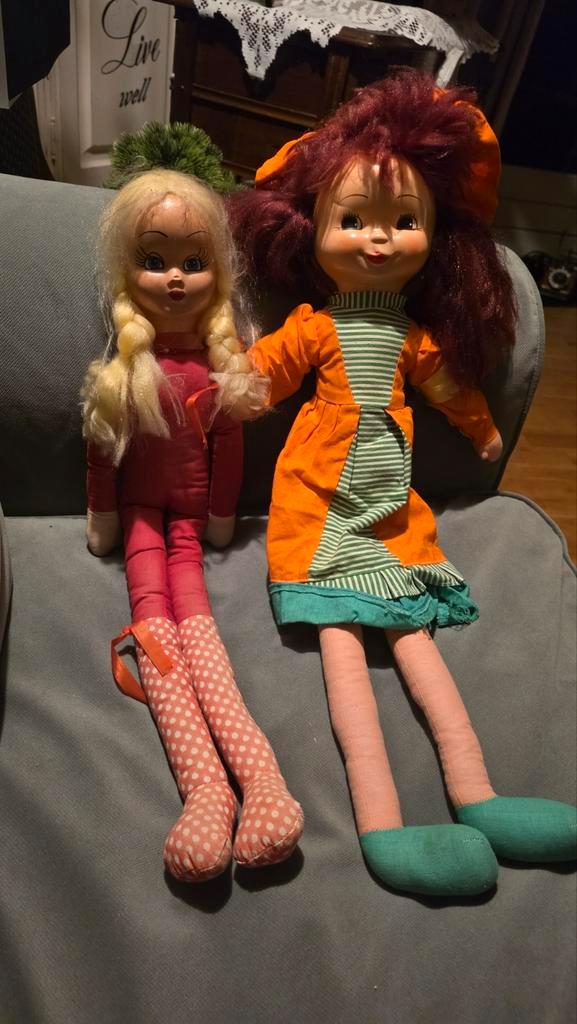 Antieke lange lijs poppen, Kinderen en Baby's, Speelgoed | Poppen, Gebruikt, Overige typen, Ophalen of Verzenden