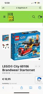 Lego city 60106 brandweer startersset, Ophalen of Verzenden, Lego, Zo goed als nieuw