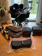 Bugaboo Donkey 3 Twin 04/2021 All Black Kinderwagen, Kinderen en Baby's, Kinderwagens en Combinaties, Ophalen, Verstelbare duwstang