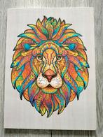 Houten (inleg)puzzel leeuw met standaard, Hobby en Vrije tijd, Denksport en Puzzels, Ophalen, Minder dan 500 stukjes, Zo goed als nieuw