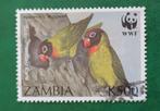 Zambia pz black cheeked lovebirf, Verzenden, Zambia, Gestempeld