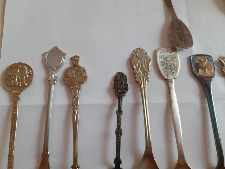 Theelepeltjes bolletje, horus, termeulenpost, Verzamelen, Porselein, Kristal en Bestek, Gebruikt, Bestek, Ophalen of Verzenden