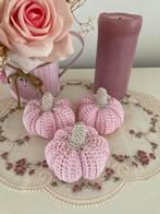 Met de hand gehaakte roze pompoenen setje, Ophalen of Verzenden, Nieuw, Haken, Overige typen