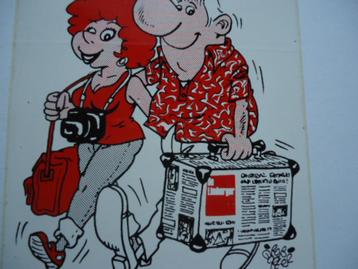 sticker oud De Limburger krant strip vakantie koffer gorter beschikbaar voor biedingen