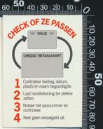 Sticker: Giropas Girobetaalkaart - Noteer en vergelijk (4), Ophalen of Verzenden, Zo goed als nieuw, Bedrijf of Vereniging