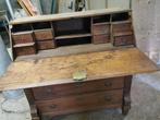 Vintage secretaire met 3 grote lades en 8 kleine, Huis en Inrichting, Kasten | Secretaires, Ophalen, Gebruikt