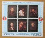 Jemen, kunstwerken van Rembrandt, twee blokjes, 1967, Postzegels en Munten, Postzegels | Thematische zegels, Verzenden, Gestempeld